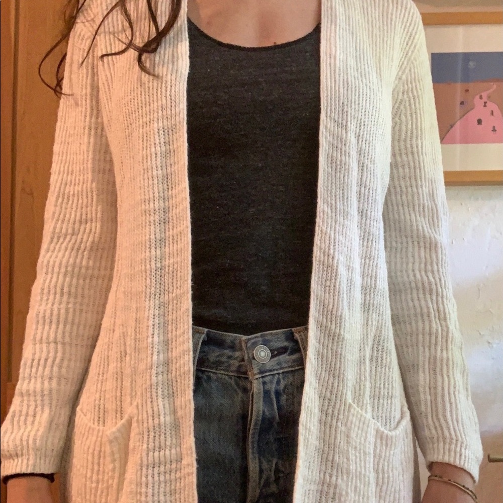 Oversized White Madewell Cardigan